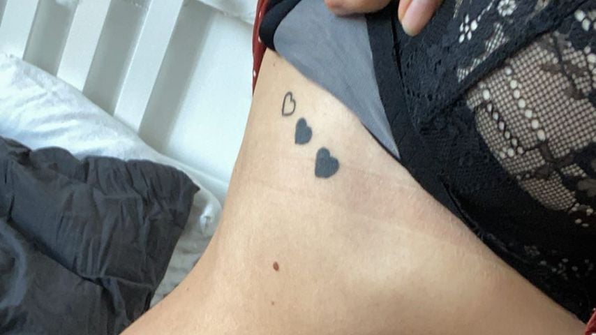 Anne Wünsches Herz-Tattoo