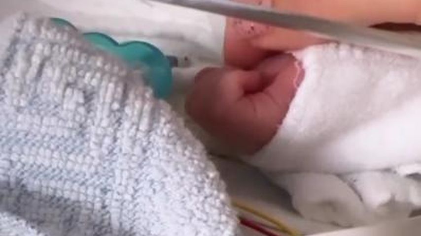 Anne Wünsches Sohn kurz nach der Geburt