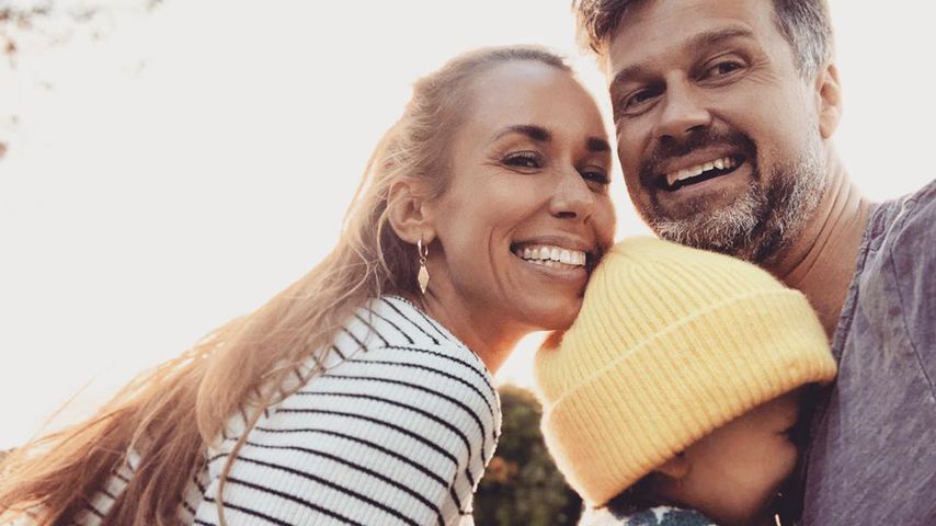 Annemarie und Wayne Carpendale mit ihrem Sohn, Oktober 2019