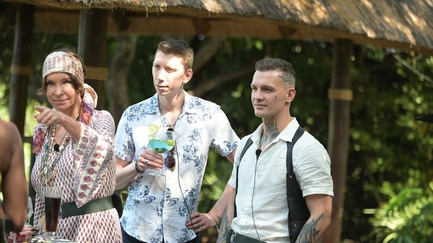Die Dschungelcamp-Stars Anouschka Renzi, Manuel Flickinger und Eric Stehfest