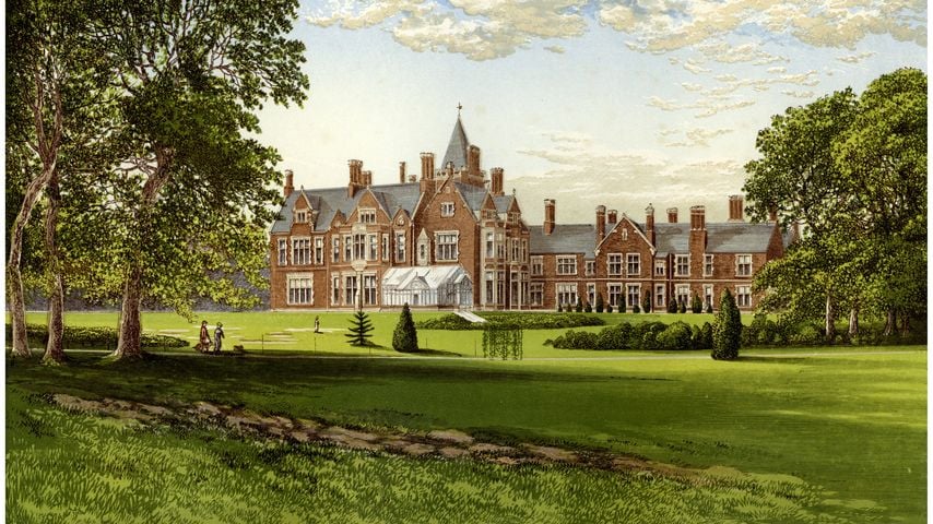 Zeichnung des Anwesens Bagshot Park in Surrey