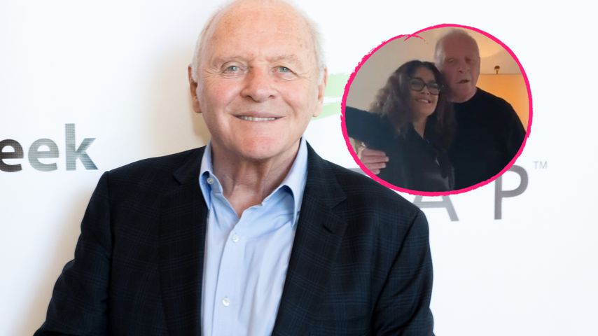 So süß feiert Anthony Hopkins Oscar-Sieg mit Salma Hayek!