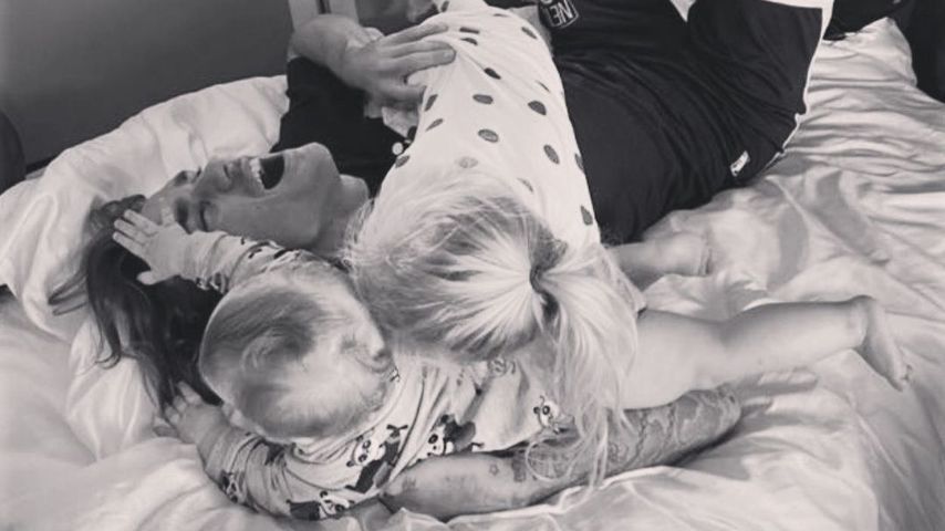 Antoine Griezmann mit seinen älteren Kindern