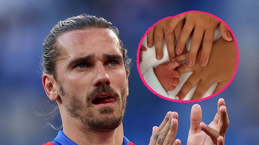 Collage: Antoine Griezmann und seine Kinder