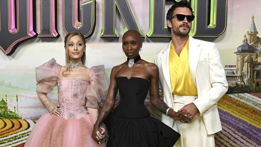 Ariana Grande, Cynthia Erivo und Jonathan Bailey, November 2024