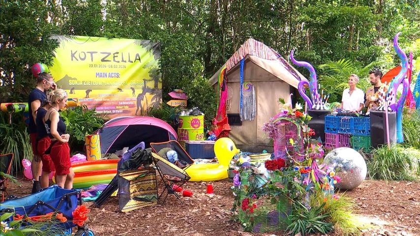 Ariel, Eva Benetatou, Gil Ofarim, Sonja Zietlow und Jan Köppen im Dschungelcamp 2026