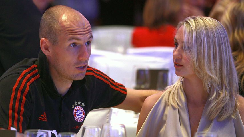 Arjen Robben und seine Frau Bernadien im Jahr 2012