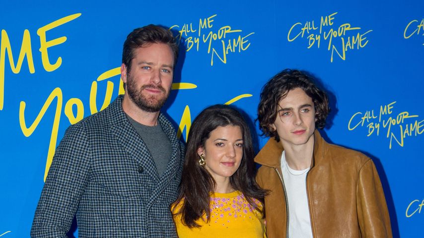 Armie Hammer, Esther Garrel und Timothée Chalamet, 2018