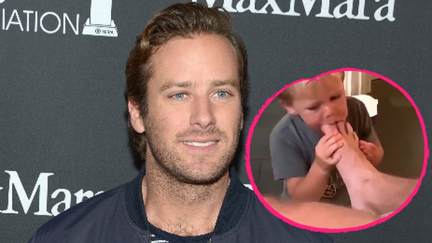 Sohn lutscht an Papas Fuß! Shitstorm für Armie Hammer