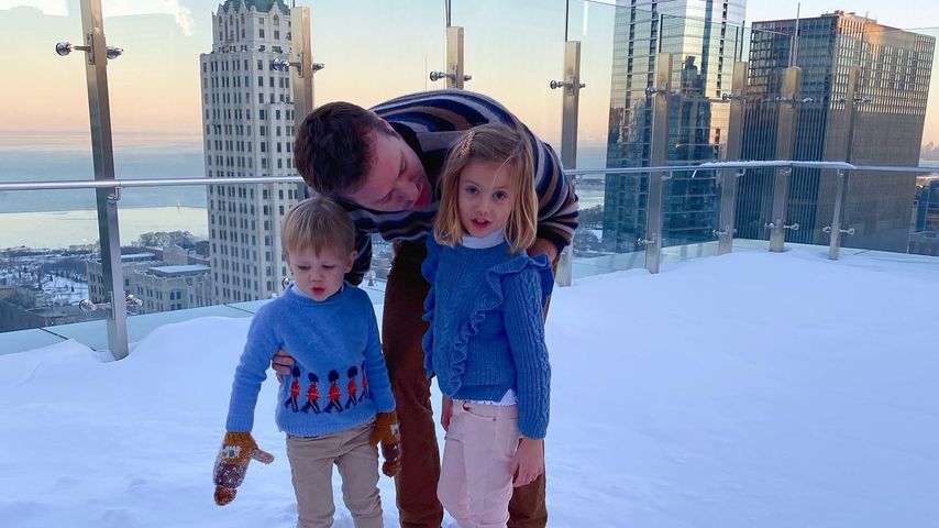 Armie Hammer mit seinen Kindern Ford und Harper