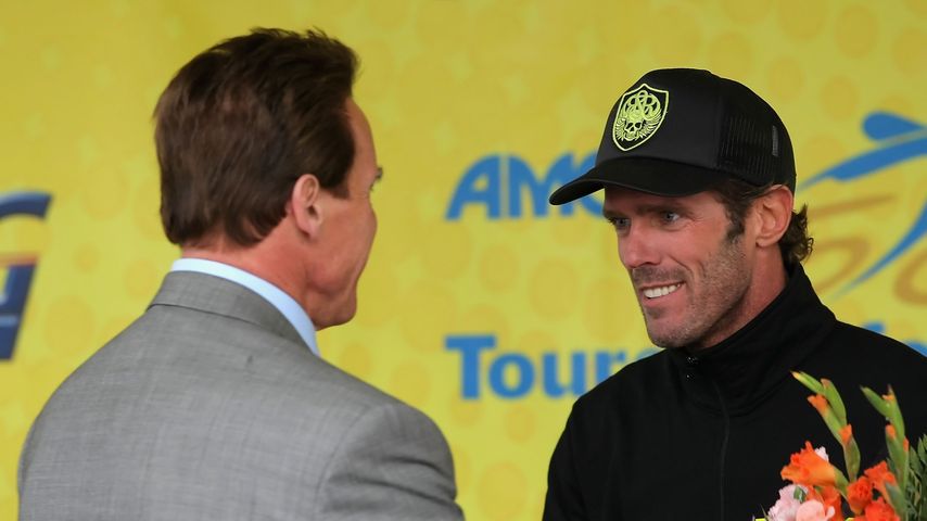 Arnold Schwarzenegger und Mario Cipollini, 2008
