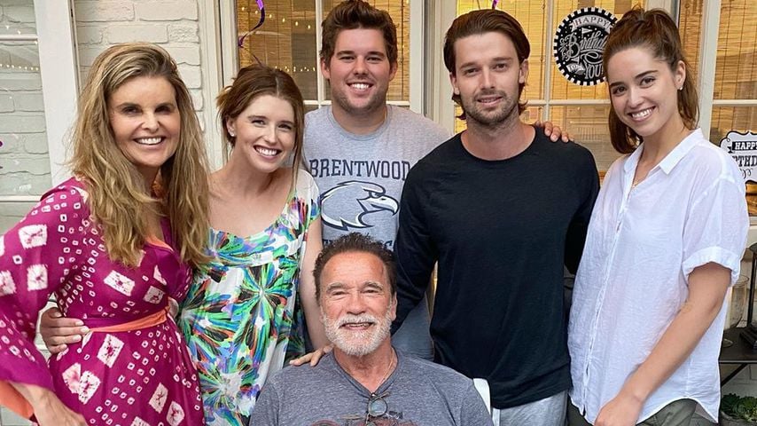 Maria Shriver und Arnold Schwarzenegger mit ihren Kids Katherine, Christopher, Patrick und Christina