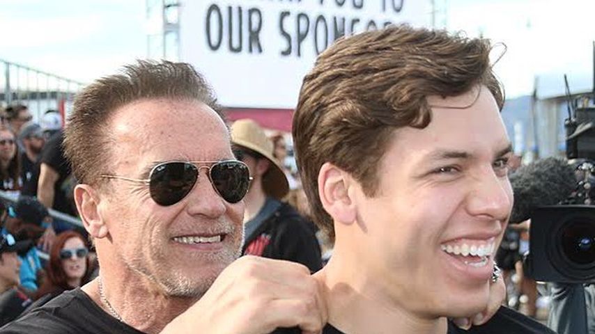 Arnodl Schwarzenegger und sein Sohn Joseph Baena