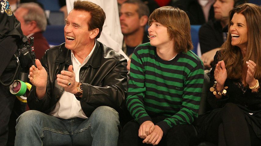 Arnold Schwarzenegger mit Maria Shriver und ihrem gemeinsamen Sohn Patrick, 2008