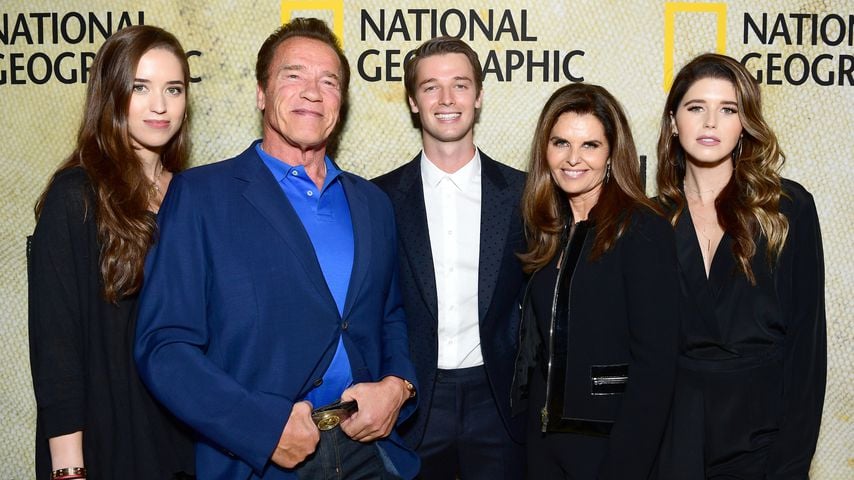 Arnold Schwarzenegger und Maria Shriver mit ihren Kindern Christina, Patrick und Katherine