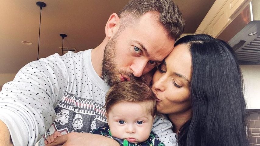 Artem Chigvintsev, Nikki Bella und ihr Sohn Matteo im Dezember 2020