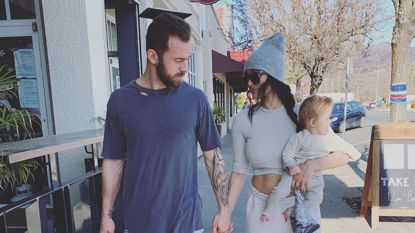 Artem Chigvintsev, Nikki Bella und ihr gemeinsamer Sohn Matteo im Januar 2021