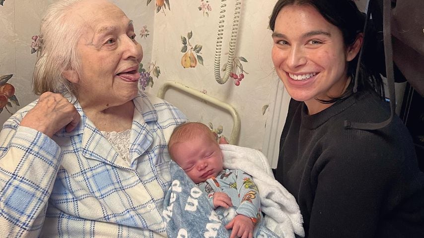 Drei Generationen: Ashley Iaconettis Oma trifft Urenkel