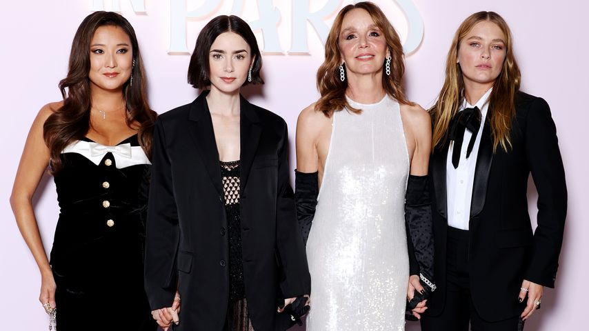 Ashley Park, Lily Collins, Philippine Leroy-Beaulieu und Camille Razat, September 2024