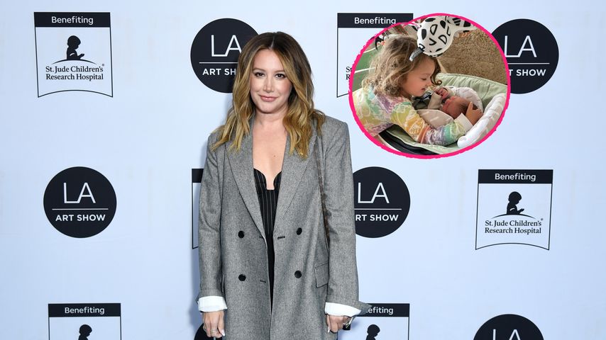 Collage: Ashley Tisdale, Ashleys Töchter Jupiter und Emerson