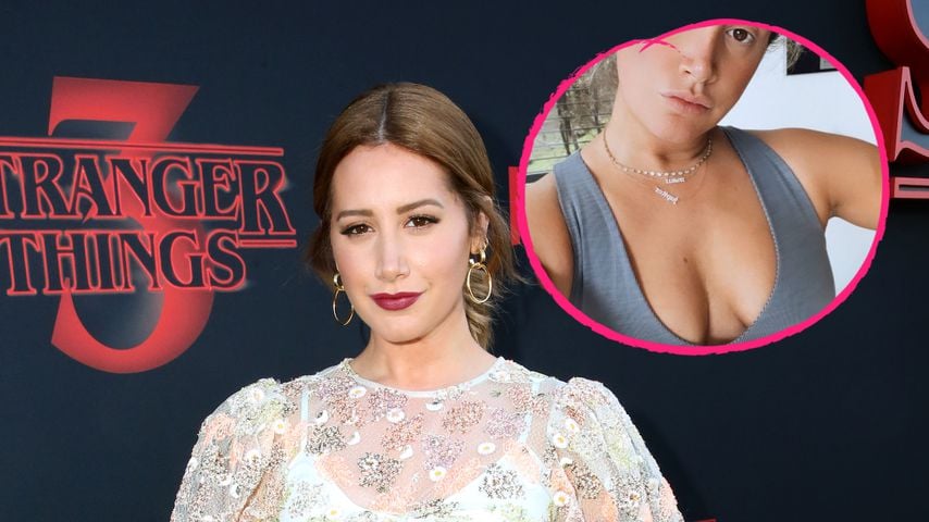 Neu-Mama Ashley Tisdale zeigt ihre Brüste ohne Implantate