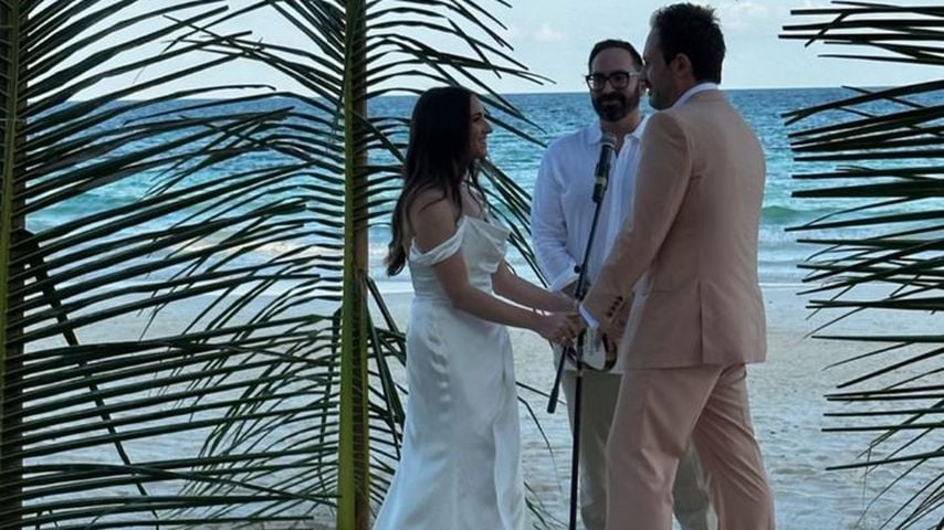Aubrey Saget und Andy Kabel bei ihrer Hochzeit