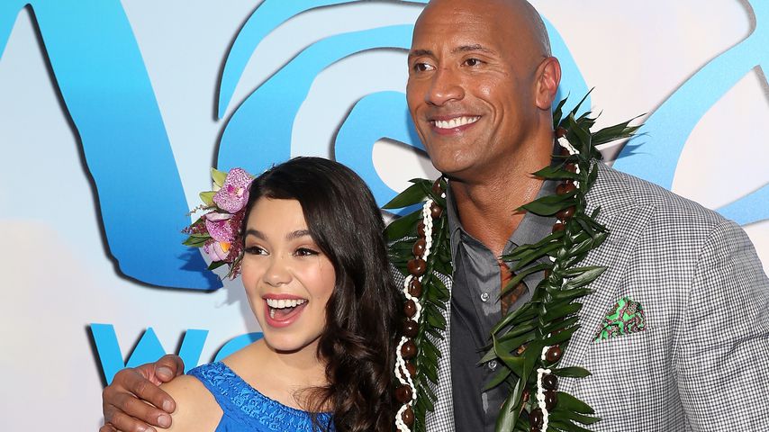 Auli'i Cravalho und Dwayne "The Rock Johnson" bei der Premiere von "Vaiana"