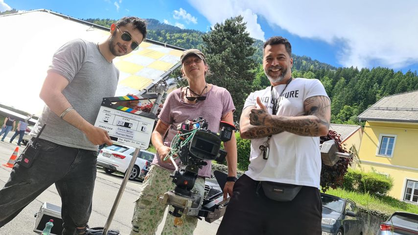 Aurelio Savina am Set zu "Die Schönwetter-Bullen" in Österreich