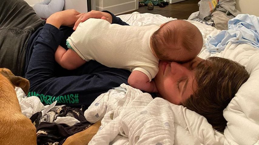 Austen Rydell mit Söhnchen Kingston