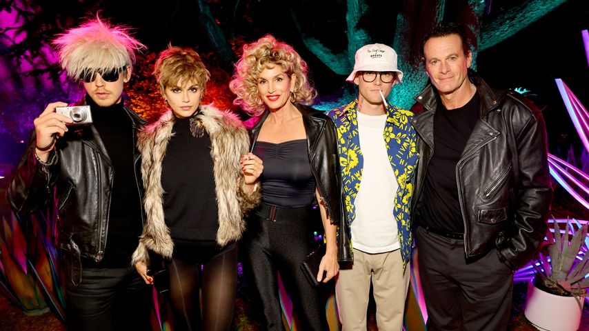Austin Butler, Kaia Gerber, Cindy Crawford, Presley Gerber und Rande Gerber