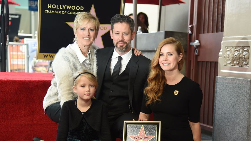 Aviana Olea Le Gallo, Kathryn Adams, Darren Le Gallo und Amy Adams auf dem Walk of Fame