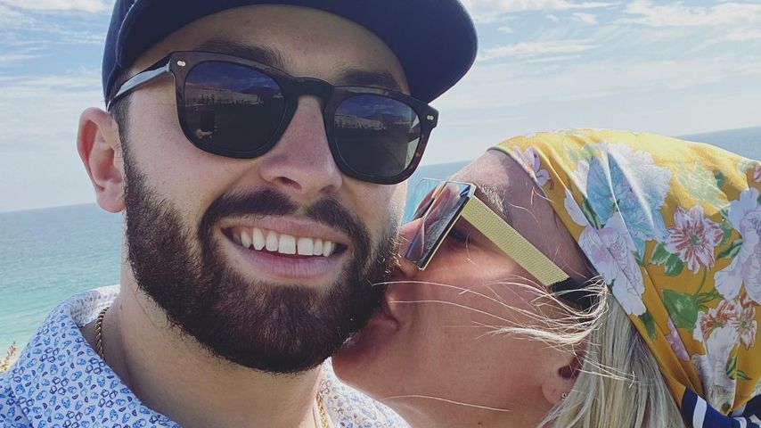 Baker Mayfield mit seiner Frau Emily, April 2021