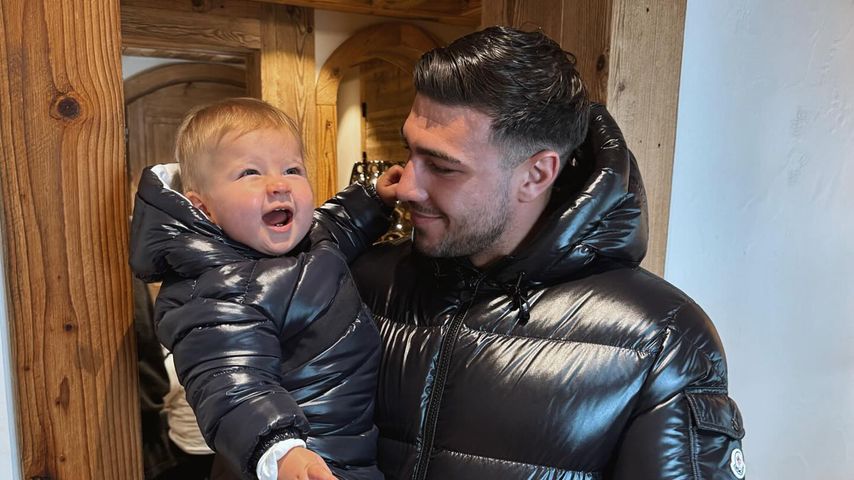 Profiboxer Tommy Fury mit seiner Tochter Bambi, März 2024