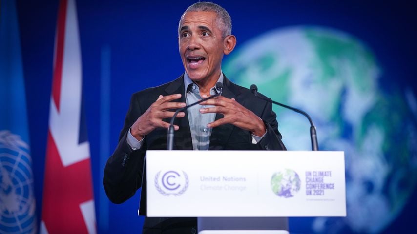 Barack Obama während einer Rede zum Klimaschutz im November 2021