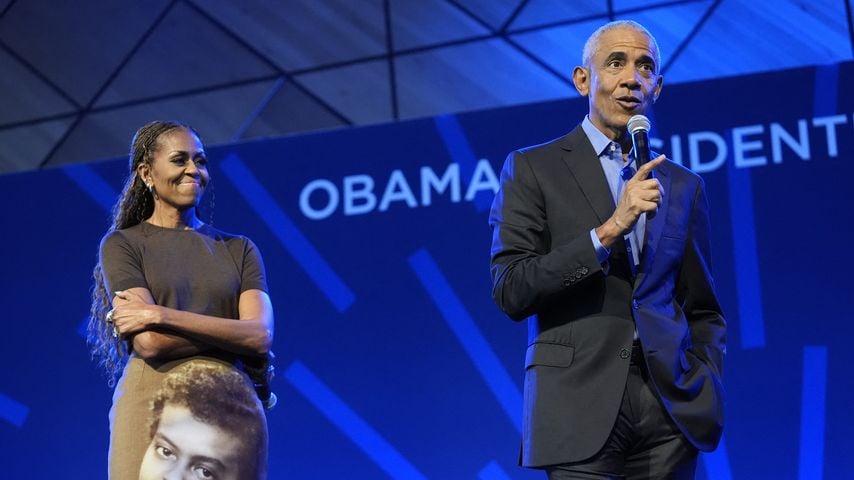 Barack Obama und Michelle Obama beim Stakeholder-Event im Barack Obama-Präsidenten-Zentrum in Chicago, 16. Juni 2026