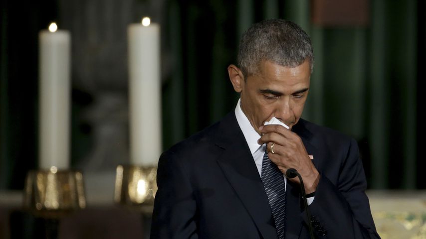 Barack Obama auf der Beerdigung von Beau Biden im Juni 2015