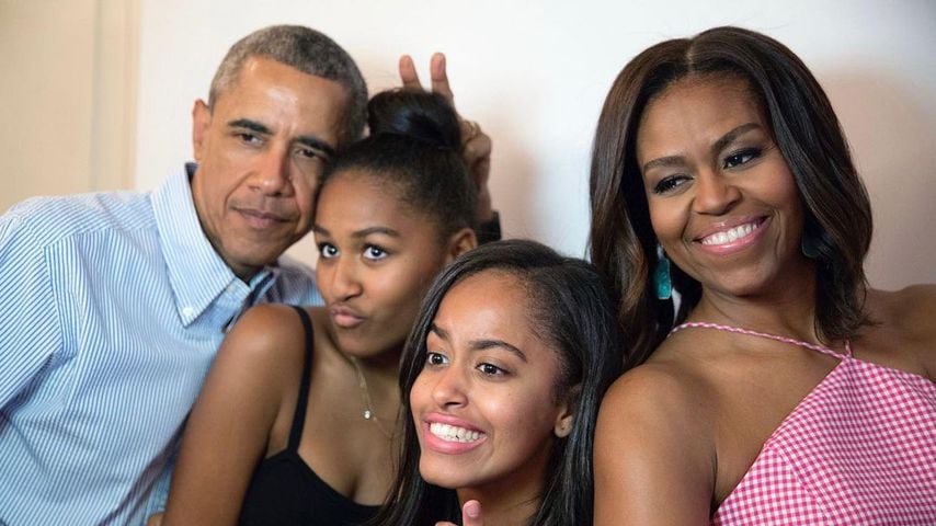 Barack, Sasha, Malia und Michelle Obama