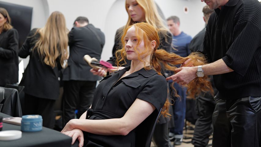 Barbara Meier im Backstage bei der Pariser Fashion Week, Januar 2025