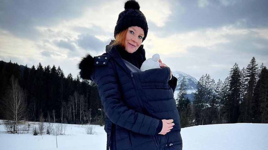 Barbara Meier mit ihrer Tochter Emilia Elise