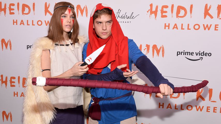 Barbara Palvin und Dylan Sprouse als Anime-Figuren bei Heidi Klums Halloween-Party 2019