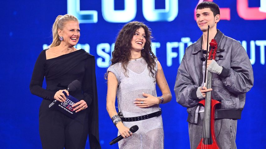 Barbara Schöneberger und Abor & Tynna bei "Chefsache ESC 2025 - Wer singt für Deutschland?"