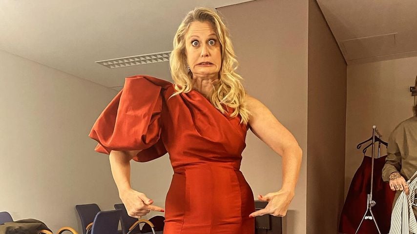 Barbara Schöneberer vor dem "Adventsfest der 1000 Lichter", Dezember 2023