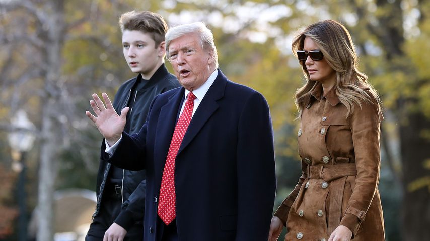 Barron, Donald und Melania Trump in Washington, November 2019