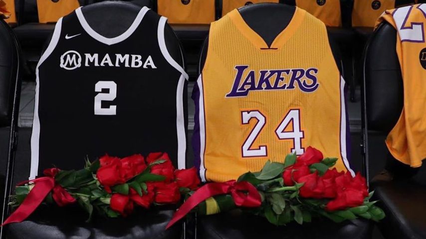 Basketballtrikots für Kobe und Gianna Bryant, Januar 2020