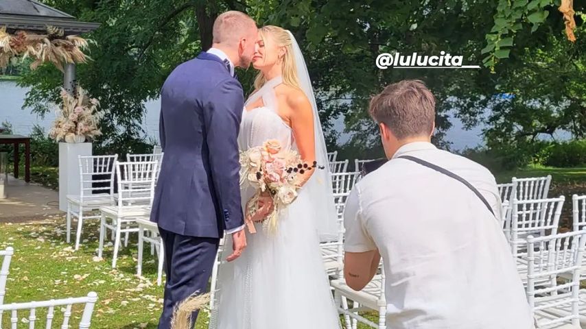 Basti Scheibe und Sophia-Luisa Lewe bei ihrer Hochzeit