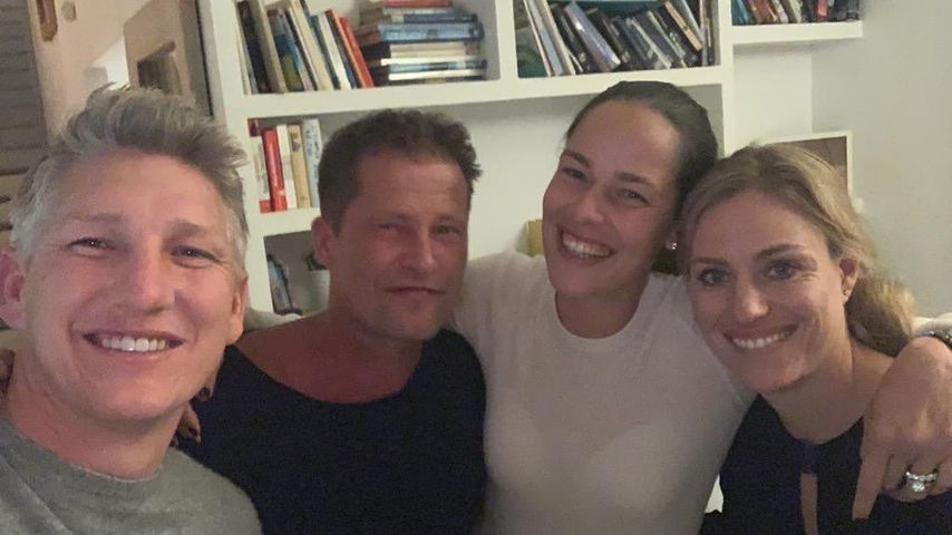 Bastian Schweinsteiger, Til Schweiger, Ana Ivanovic und Angelique Kerber, Februar 2020