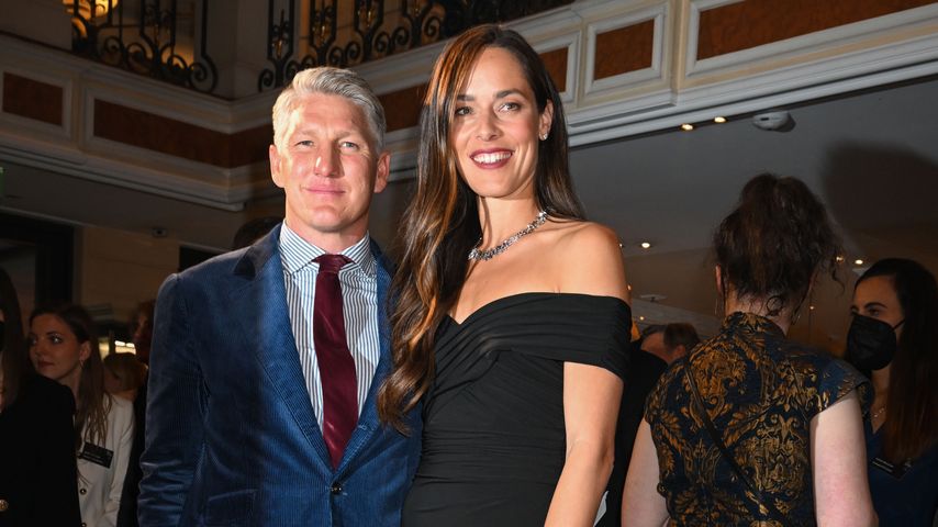 Bastian Schweinsteiger und seine Frau Ana Ivanović im April 2022