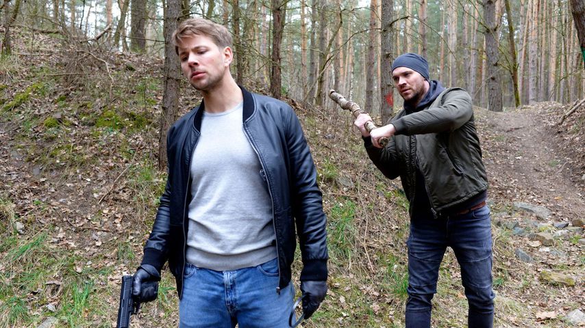 Bastian und Erik von GZSZ im Wald