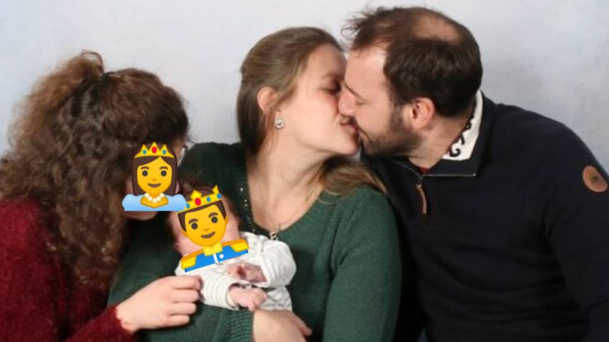 Bauer Christian und seine Frau Barbara mit ihren Kindern