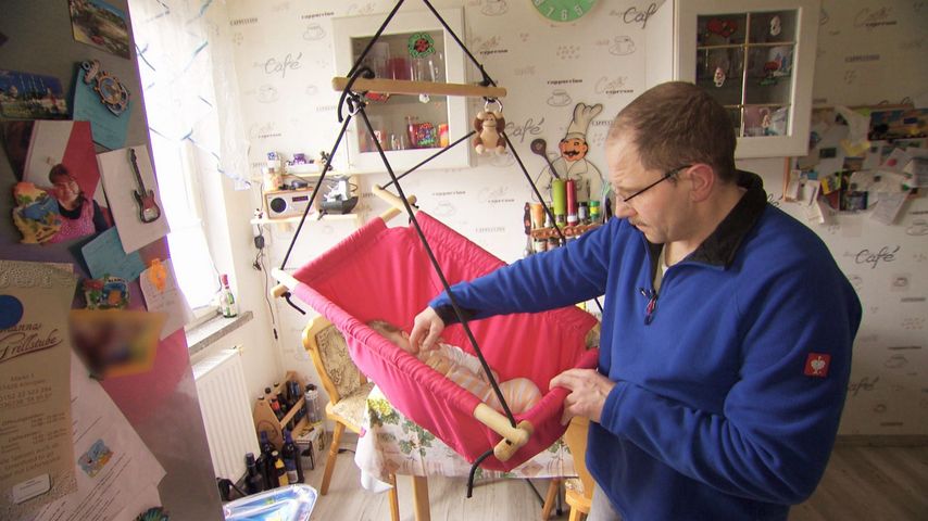 Bauer Steffen mit seiner Tochter